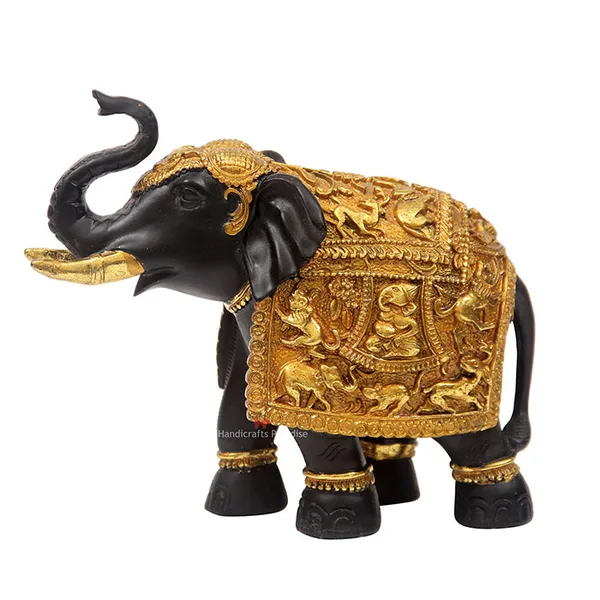 Black_Royal_Elephant_Showpiece_For_Home_Dacor,_7.25_Inch
