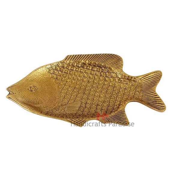 Golden_Fish_Shaped_Platter_Metal_Showpiece