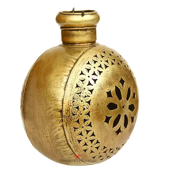 Golden_Kudi_Shape_Tealight_Holder_Cut_Work_For_Home_Decor_,_9.75_Inch