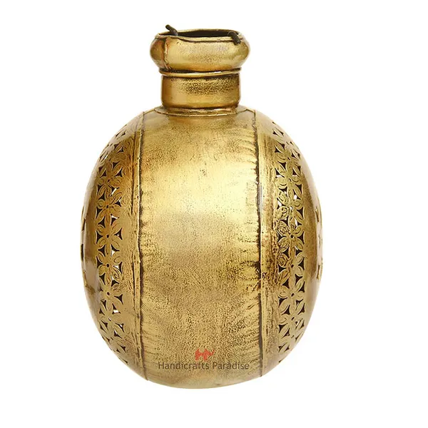 Golden_Kudi_Shape_Tealight_Holder_Cut_Work_For_Home_Decor_,_9.75_Inch