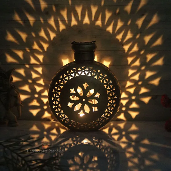 Golden_Kudi_Shape_Tealight_Holder_Cut_Work_For_Home_Decor_,_9.75_Inch