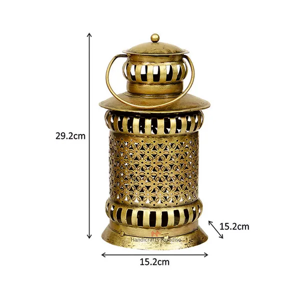 Golden_Lantern_Shaped_Tealight_Holder_Wall_Hanging_Cut_Work_For_Home_Decor,_11.5_Inch