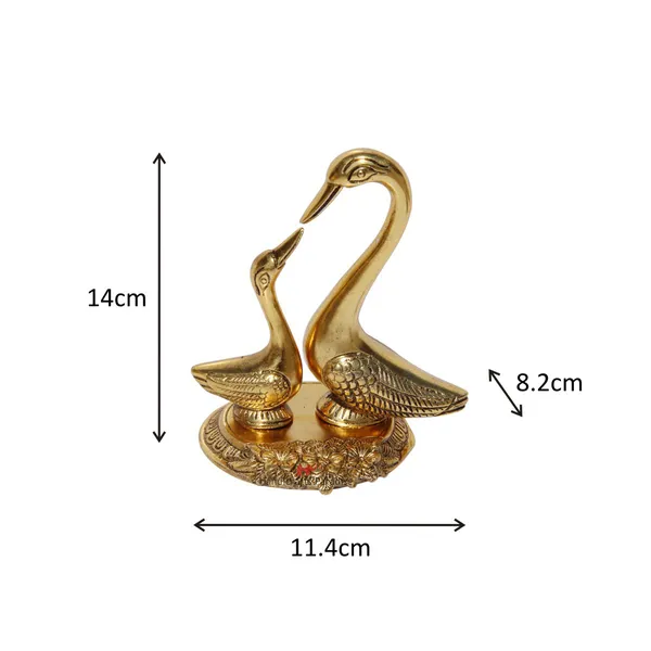 Golden_Carved_Aluminium_Metal_Swan_Showpiece_(14Cm)