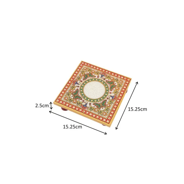 Multicolor_Intricate_Butterfly_Design_Painted_Marble_Chowki,_6_Inch