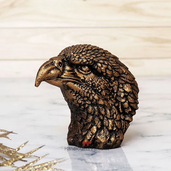 Rust_Golden_Eagle_Face_Head_Showpiece_For_Home_Dacor,_4.25_Inch