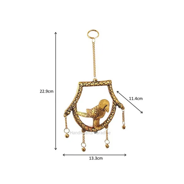 Golden_Hanging_Parrot_In_Metal_Frame_For_Home_Decor