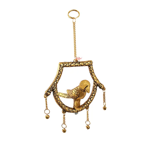 Golden_Hanging_Parrot_In_Metal_Frame_For_Home_Decor