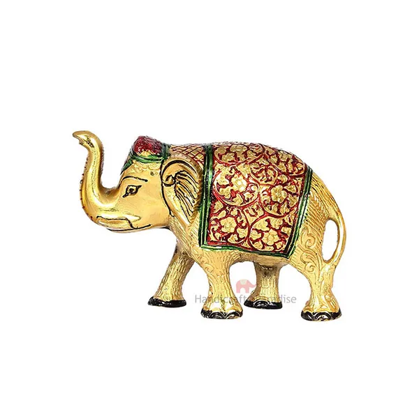 Golden_Elephant_Sculpture_For_Home_Decor_In_Metal,_4.2_Inch