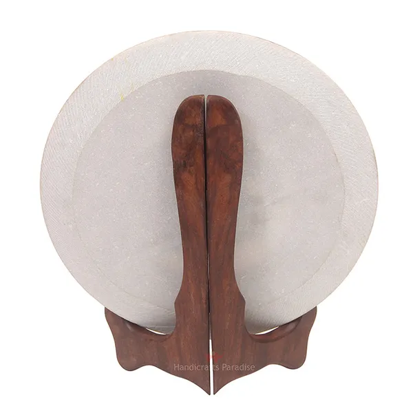 Golden_Elephant_Painted_Emboss_Work_Marble_Plate_Showpiece_-_9_Inch