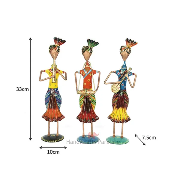 Multicolor_Iron_Showpiece_Figurine_Multicolour,_13.25_Inch_Set_Of_3_Pc