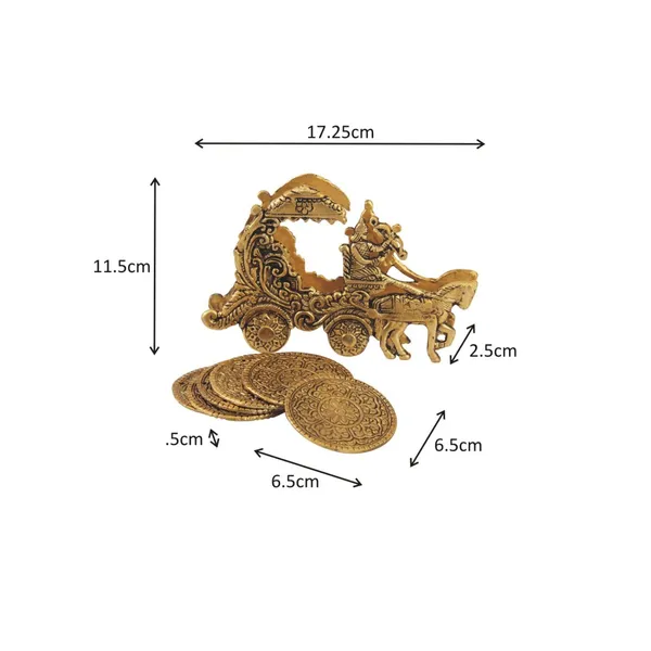 Golden_Coaster_Set_Placed_In_A_Chariot_Antique