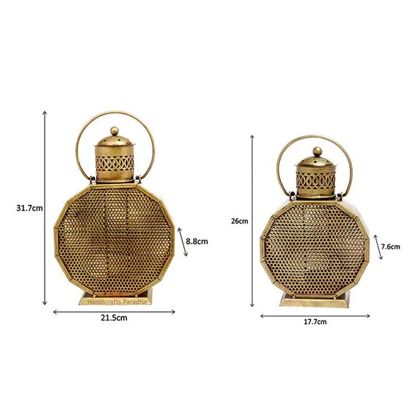 Rusty_Golden_Tealight_Holder_With_Cut_Work_For_Home_Decor,_13_Inch,_(Set_Of_2_Pcs)