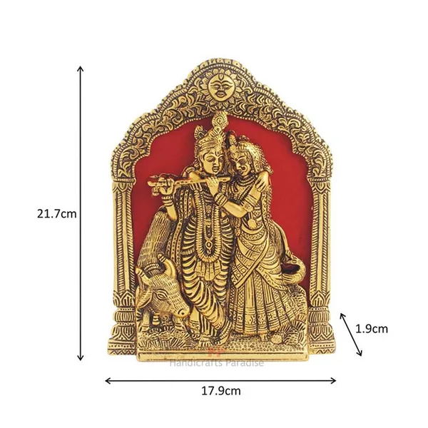 Golden_Radha_Krishna_With_Cow_On_Thin_Metal_Frame_Wall_Hanging