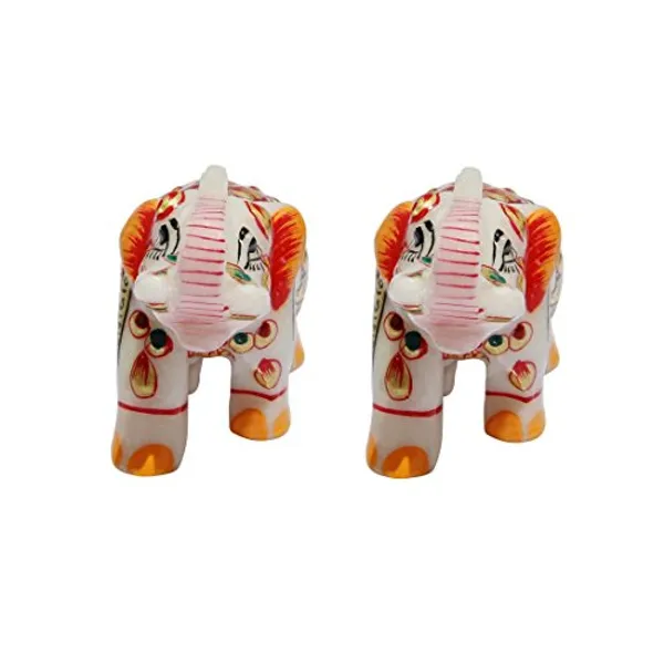 White_Marble_Elephant_For_Home_Decor_,4_Inch-_Set_Of_2