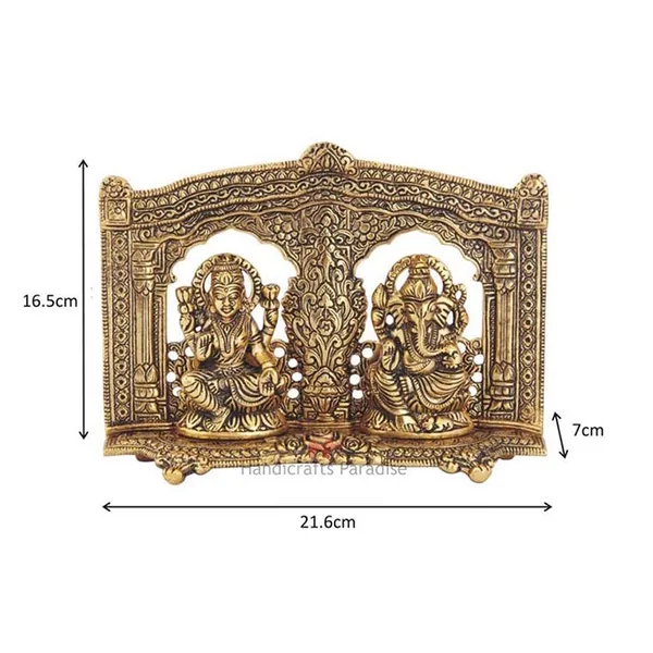 Golden_Metal_Ganesh_Lakshmi_Figurine,_6.5_Inch