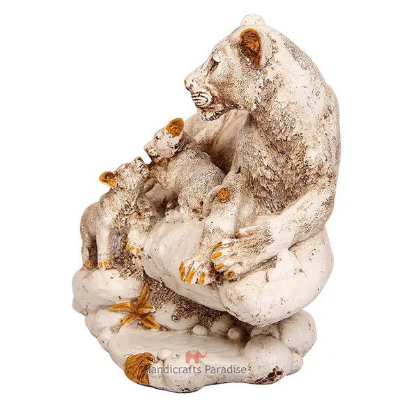 White_Tiger_Statue_With_Cubs_Figurine_For_Home_Decor,_8Inch