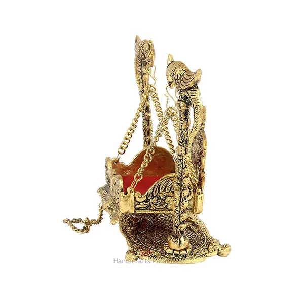 Golden_Aluminium_Handicrafted_Metal_Pooja_Jhula,_6.5_Inch