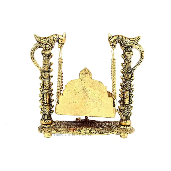 Golden_Aluminium_Handicrafted_Metal_Pooja_Jhula,_6.5_Inch