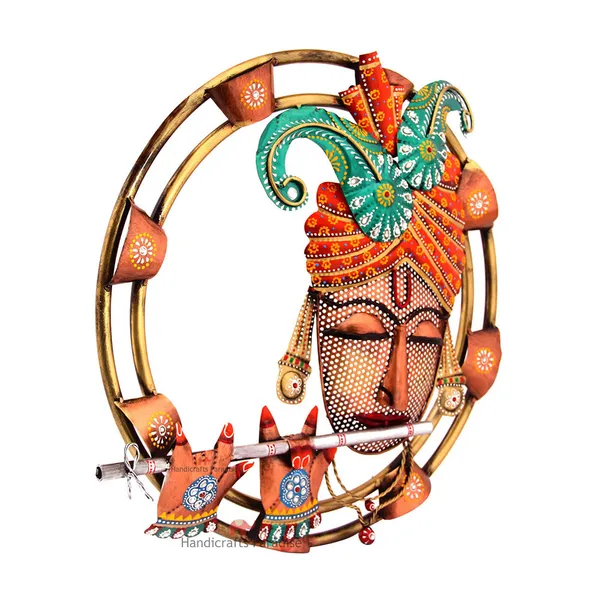 Multicolor_Iron_Krishna_Playing_Flute_Wall_Art,_19.5_Inch