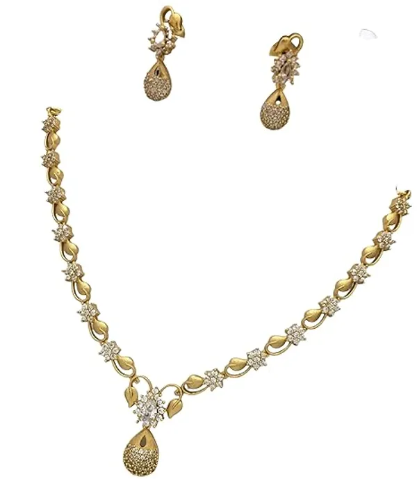 Golden_Gorgeous_Leaf_Elite_Necklace_Set_For_Women