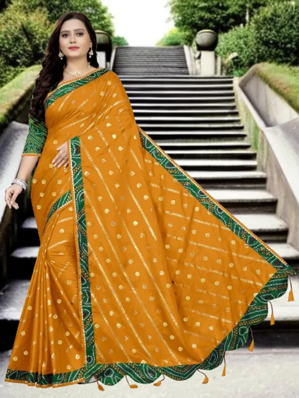 Yellow_Art_Silk_Printed_Party_And_Festive_Bandhani_Pure_Saree_With_unstitched_Blouse