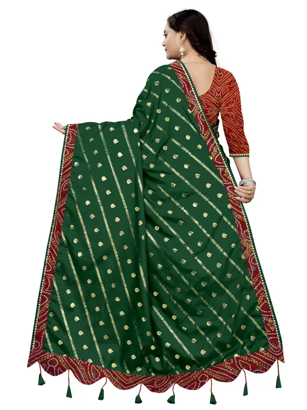Dark_Green_Art_Silk_Printed_Party_And_Festive_Bollywood_Pure_Saree_With_unstitched_Blouse