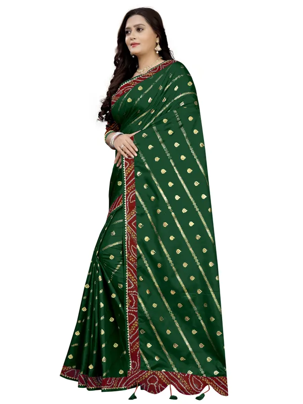 Dark_Green_Art_Silk_Printed_Party_And_Festive_Bollywood_Pure_Saree_With_unstitched_Blouse