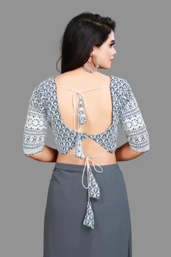 Grey_Georgette_Solid/Plain_Party_And_Festive_Bollywood_Pure_Saree_With_unstitched_Blouse