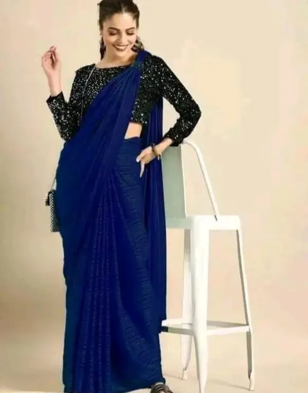 Blue_Designer_Fancy_Chiffon_Saree_With_Sequance_Blouse_Piece