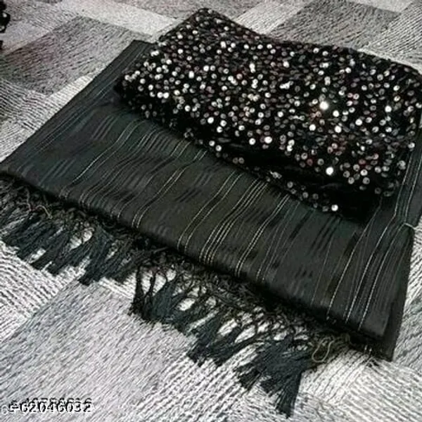 Black_Designer_Fancy_Chiffon_Saree_With_Sequance_Blouse_Piece