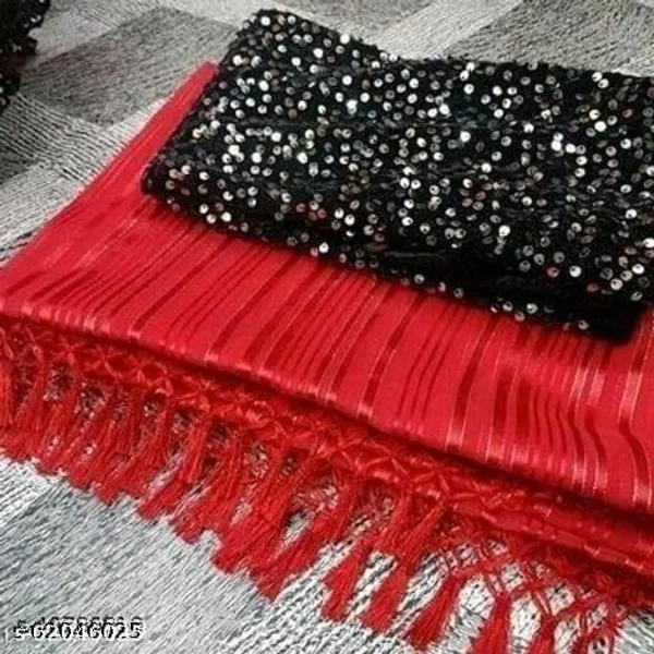 Red_Designer_Fancy_Chiffon_Saree_With_Sequance_Blouse_Piece