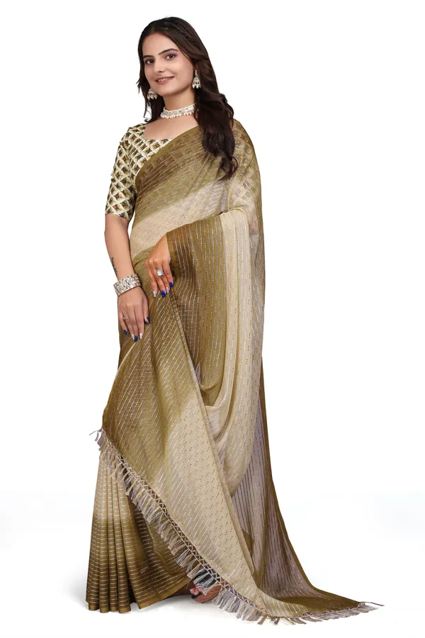 Chikoo_Designer_Fancy_Padding_Saree