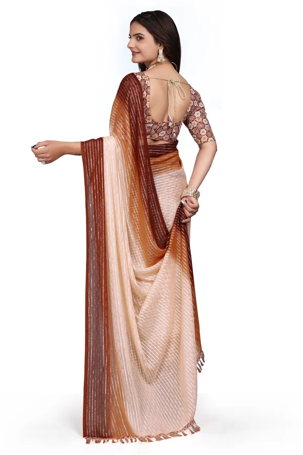 Orange_Designer_Fancy_Padding_Saree_With_unstitched_Blouse