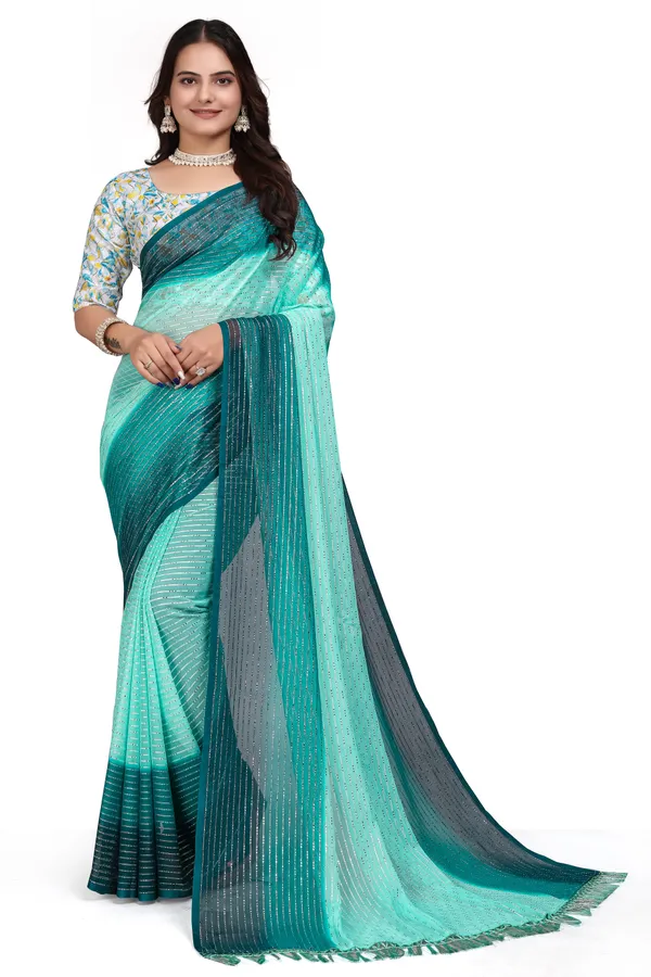 Sky_Designer_Fancy_Padding_Saree_With_unstitched_Blouse
