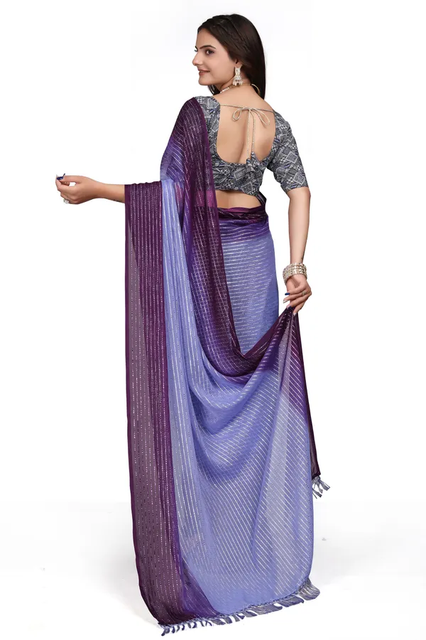 Purple_Designer_Fancy_Padding_Saree_With_unstitched_Blouse