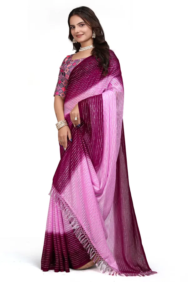 Pink__Designer_Fancy_Padding_Saree_With_unstitched_Blouse