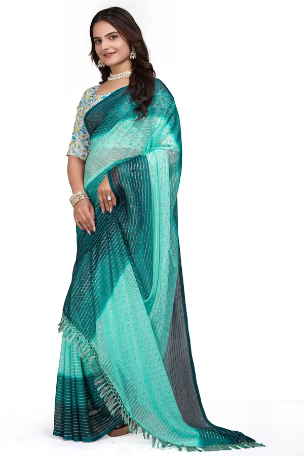 Sky_Designer_Fancy_Padding_Saree_With_unstitched_Blouse