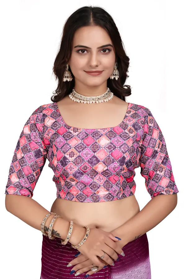 Pink__Designer_Fancy_Padding_Saree_With_unstitched_Blouse