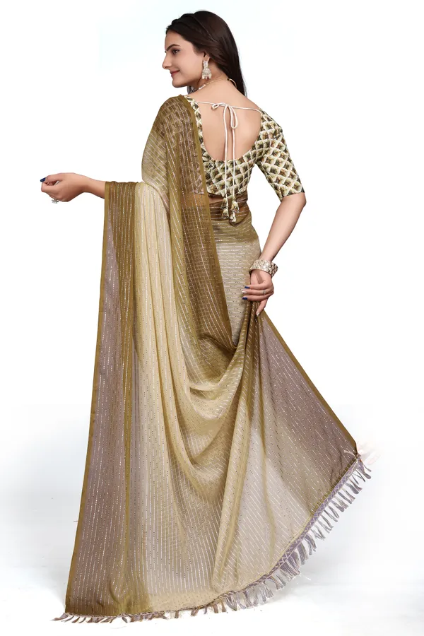 Chikoo_Designer_Fancy_Padding_Saree