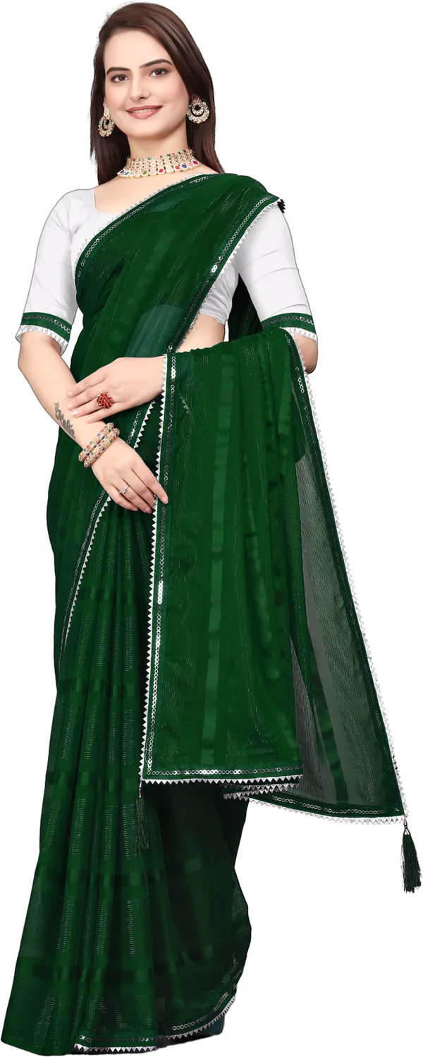 Green_Georgette_Embellished_Party_And_Festive_Banarasi_Synthetic_Saree_With_unstitched_Blouse
