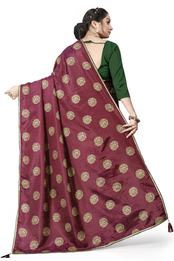 Maroon_Silk_Blend_Printed_Party_And_Festive_Bollywood_Pure_Saree_With_unstitched_Blouse