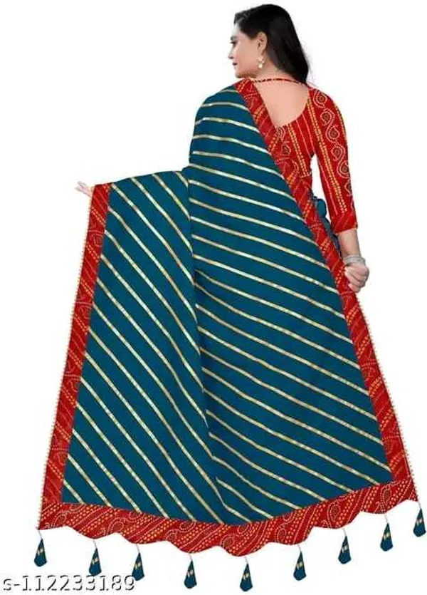 Purple_Silk_Blend_Floral_Print_Wedding_And_Festive_Leheria_Pure_Saree_With_unstitched_Blouse