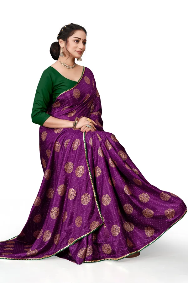 Purple_Silk_Blend_Printed_Party_And_Festive_Bollywood_Pure_Saree_With_unstitched_Blouse