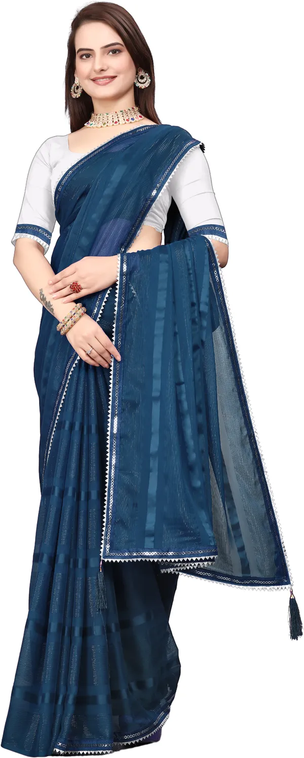 Multicolor_Georgette_Embellished_Party_And_Festive_Banarasi_Synthetic_Saree_With_unstitched_Blouse