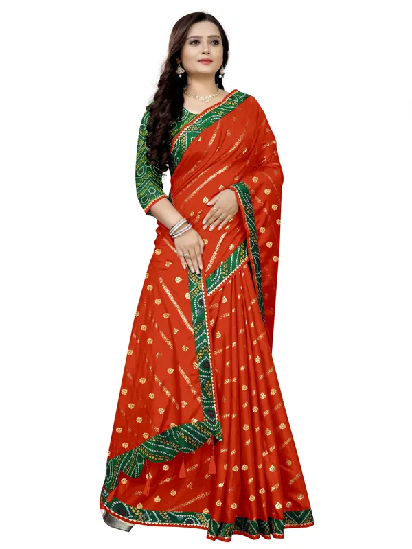 Orange_Pure_Silk_Floral_Print_Wedding_And_Festive_Bollywood_Pure_Saree_With_unstitched_Blouse
