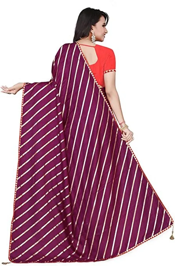 Purple_Silk_Blend_Floral_Print_Wedding_And_Festive_Leheria_Blend_Saree_With_unstitched_Blouse