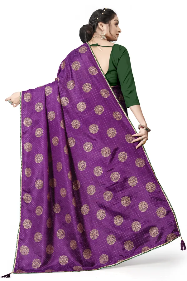 Purple_Silk_Blend_Printed_Party_And_Festive_Bollywood_Pure_Saree_With_unstitched_Blouse