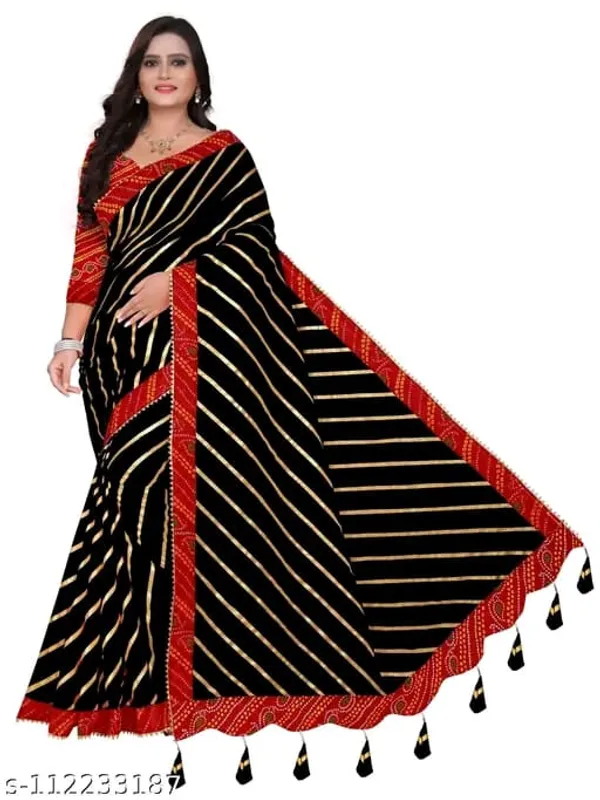Purple_Silk_Blend_Floral_Print_Wedding_And_Festive_Leheria_Pure_Saree_With_unstitched_Blouse