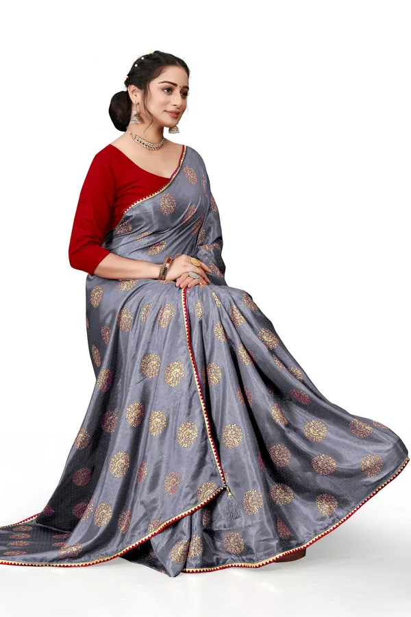 Grey_Silk_Blend_Printed_Party_And_Festive_Bollywood_Pure_Saree_With_unstitched_Blouse