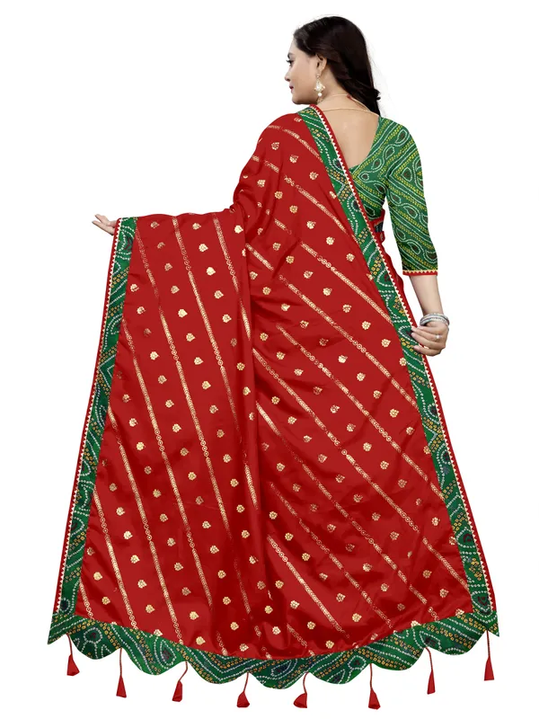 Red_Art_Silk_Printed_Party_And_Festive_Bandhani_Pure_Saree_With_unstitched_Blouse